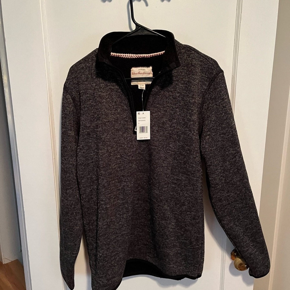 Weatherproof Men's Dark Gray Zip-Up Sweater